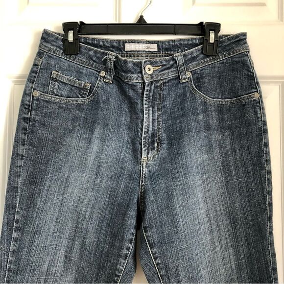 CHICO'S PLATINUM WOMEN'S JEAN'S ZODIAC CROP DEMIN STRECH SIZE 1 (8/10) MEDIUM - Picture 11 of 11